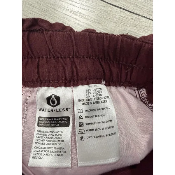 Levi's Burgundy Paperbag Jogger Pants Women's Small Stretch Pull On - Image 8