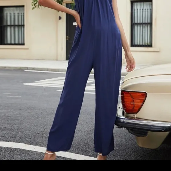 Tassel Tie Shoulder Cami Jumpsuit - Image 5