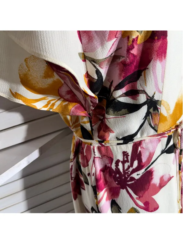 IZ Byer Y2K dress maxi floral boho short sleeve fairy whimsical cottage Derby L - Image 9