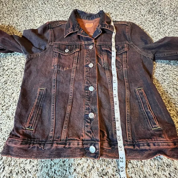 GAP 1969 Women's Denim Jacket Distressed Wash‎ Size M - Image 4