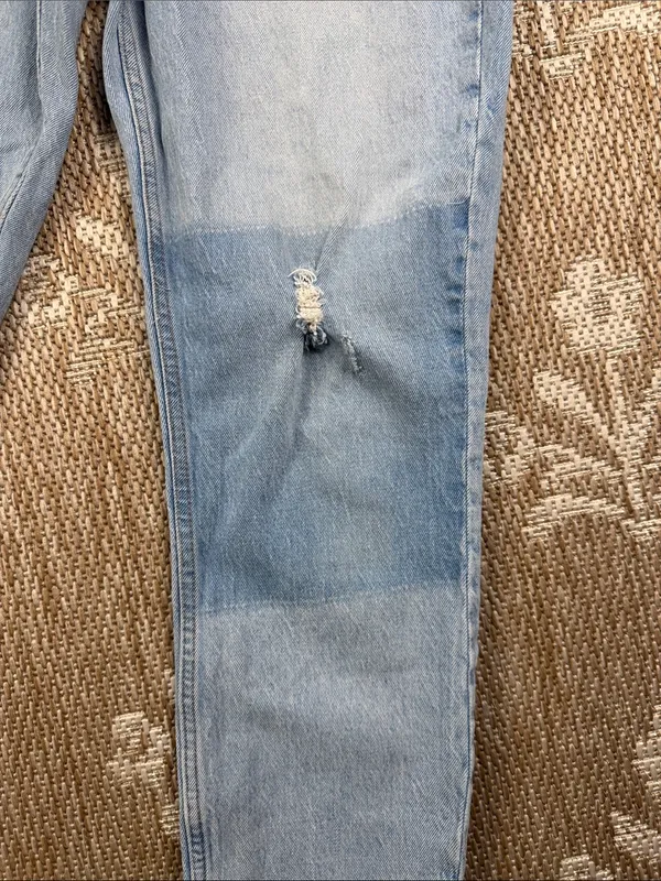 Abercrombie & Fitch Light Blue Distressed Boyfriend Jeans - Image 2