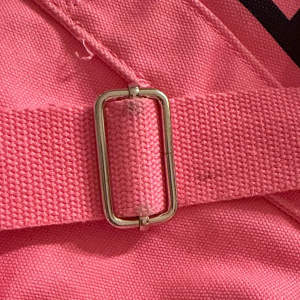 PINK Victoria's Secret Neon Pink Canvas Duffle Bag - Image 5