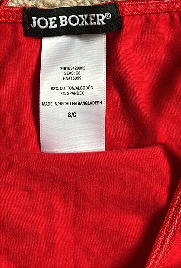 Joe Boxer NWT Vintage Red Knit Winky Smiley Face Sleep Tank. Size Small - Image 2