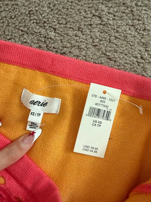 Aerie Top Cropped Tank strapless multi color  - Image 3