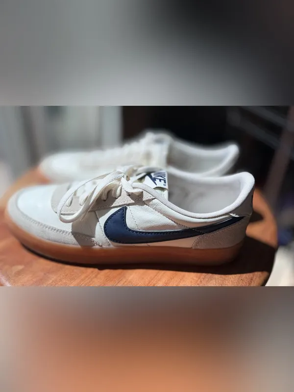 Nike Killshot 2 sneakers featuring a distinct gum rubber sole and navy swoosh 9 - Image 14