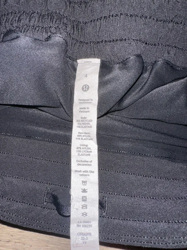 Lululemon Hotty Hot High-Rise Skirt Black - Image 5