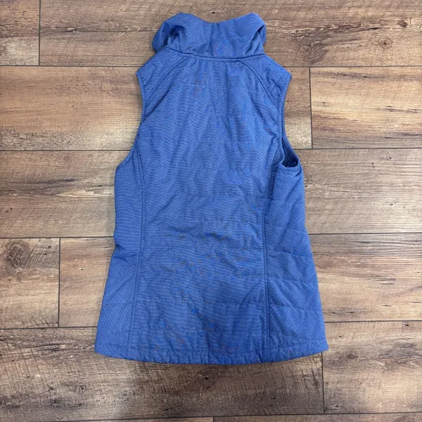 Columbia Outdoor Gorpcore Work Womens XS Blue Quilted Striped Puffer Vest EUC - Image 7