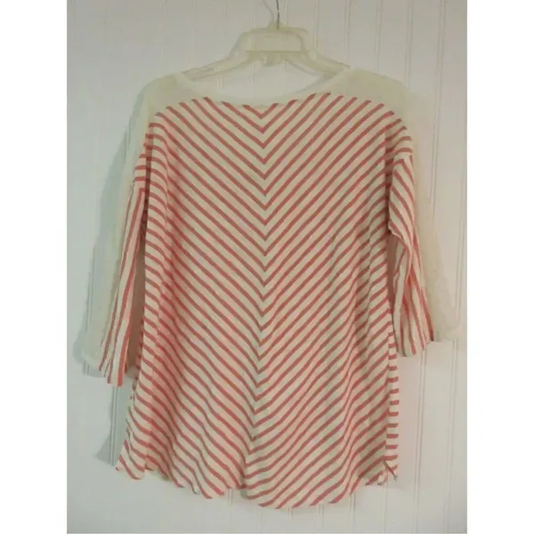 Anthropologie top by Little Yellow Button striped sz Med - Image 3