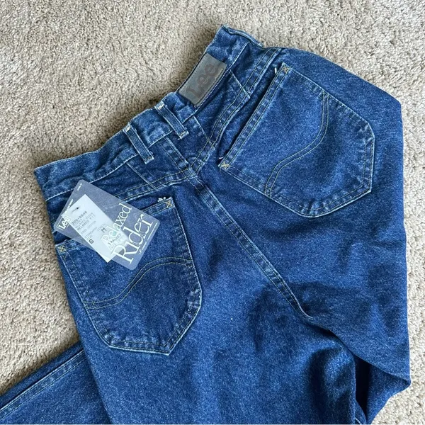 NWT Vintage Lee Relaxed Rider Blue Jeans - Image 4