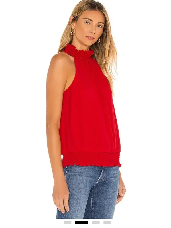 Amanda Uprichard Kimmie top in red‎ small $150 - Image 5