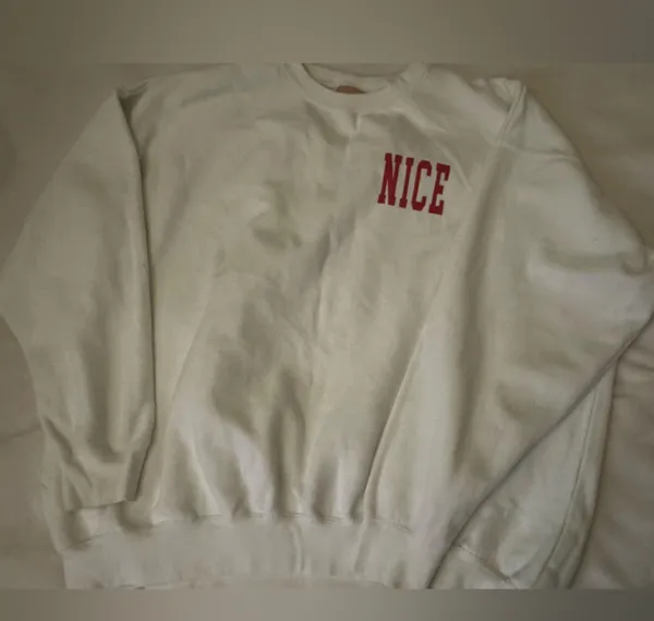 SHOW ME YOUR MUMU Women's Cream Crewneck Sweater with Red Lettering - Image 13