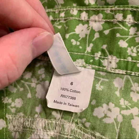 J. Crew‎ Skirt womens 6 Green Floral Print Cotton Golf Tennis Athletic Summer - Image 4