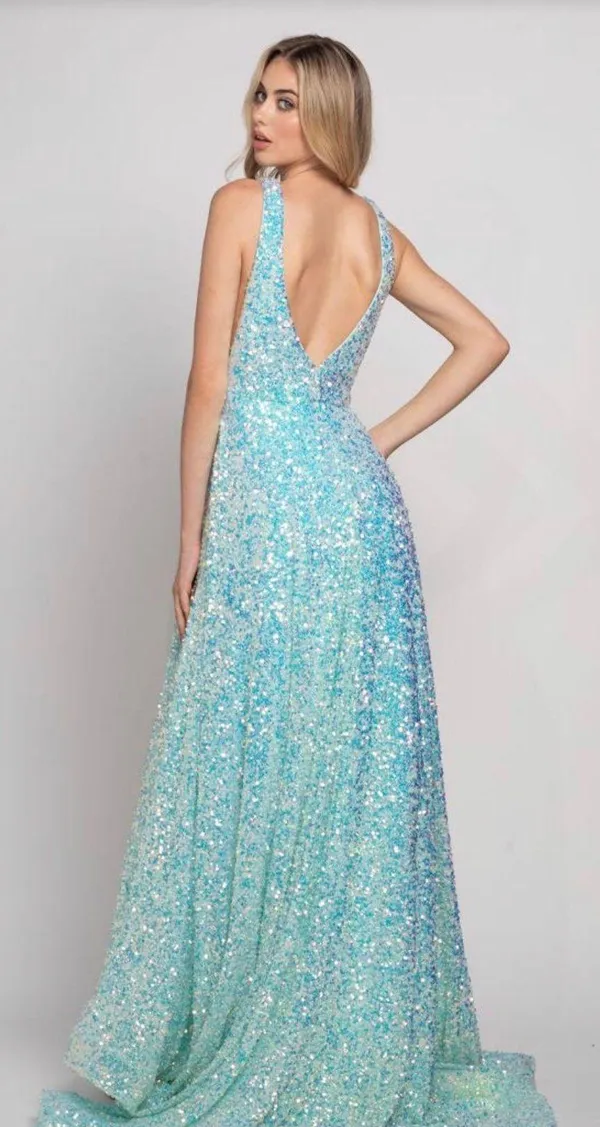 Blue Prom / Pageant Gown - Image 4