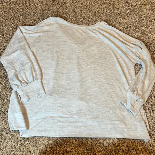ANA A New Approach Women Light Blue V Neck Long Sleeve Pullover Plus Size‎ XXL - Image 6