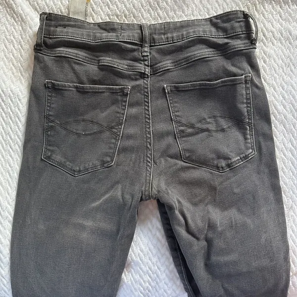 Abercrombie and Fitch Button Fly Super Skinny High Rise Jeans - Image 6