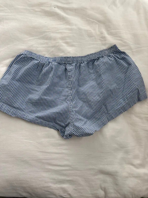Brandy Melville blue and white gingham shorts - Image 3