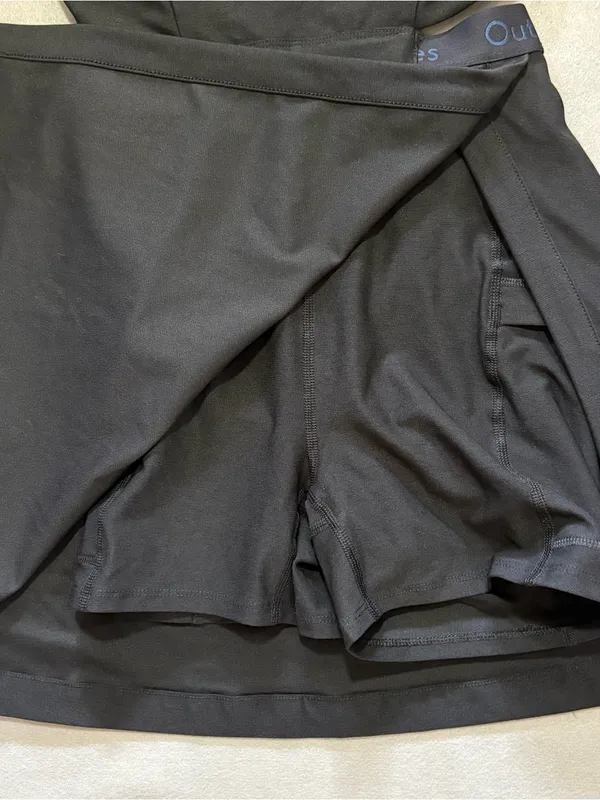 NWT Outdoor Voices Court Dress XS Black Cutout Tennis Skort Preppy Pickleball - Image 11