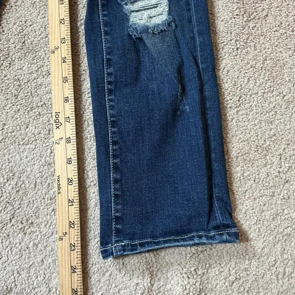 BKE‎ Payton Women's Sz 24 Mid Rise Distressed Skinny Jeans Dark Wash - Image 3