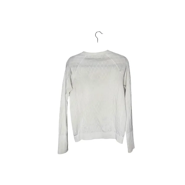 Lululemon Rest Less Pullover Women Small White Good Diamond Jacquard Long Sleeve - Image 6