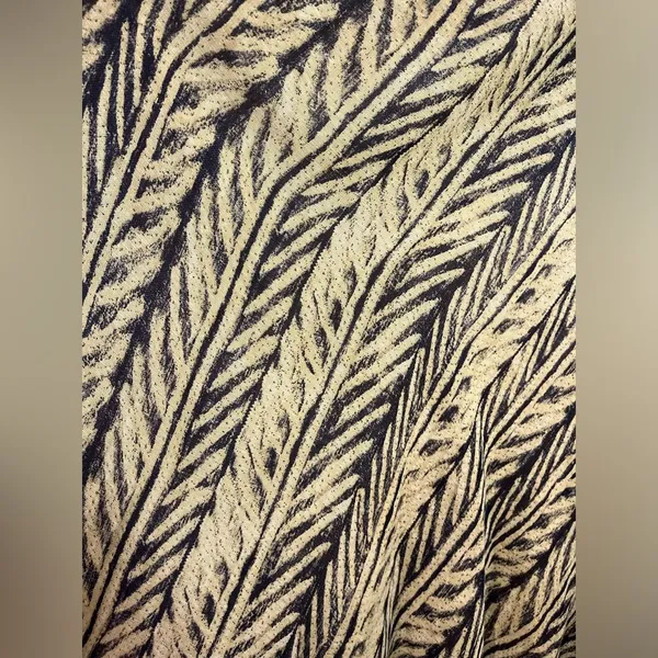 Vintage Lauren Ralph Lauren Khaki Black Batik Tropical Palm Leaf Print Skirt - Image 6
