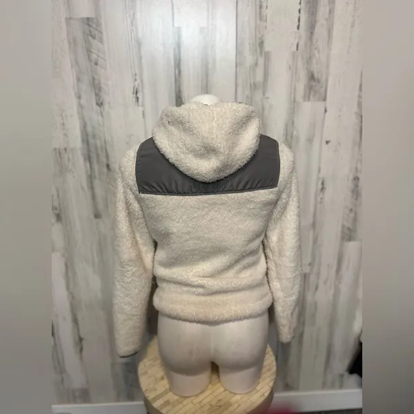 SO Cream Teddy Bear Sherpa Fleece Full-Zip Jacket Hoodie Women's XS - Image 3