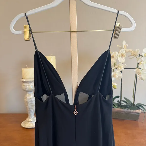 Nookie Sade Mesh Gown Black Size Medium $319 Retail - Image 3