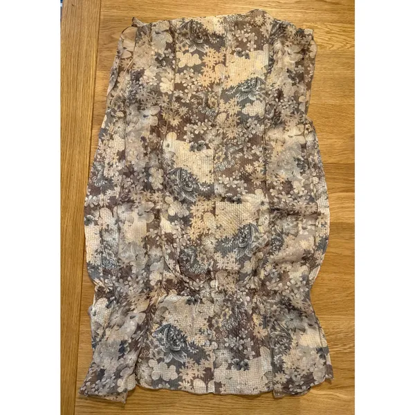 Vintage Y2K Intimissimi Moody Floral Semi Sheer Silk Top Women's sz. Medium - Image 6