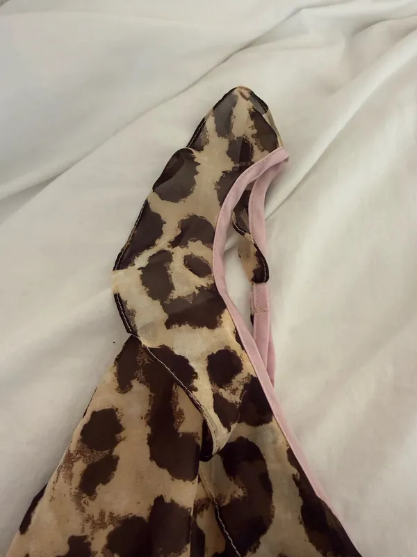 Revolve ruffle cheetah halter top - Image 4