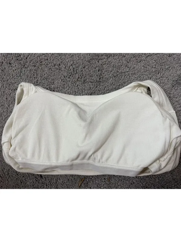 Tank Top L White Ribbed Size L - Image 4