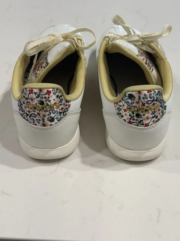 Adidas Barreda Lo Cloudfoam White Floral Women's Sneakers Size US 8 - Image 6