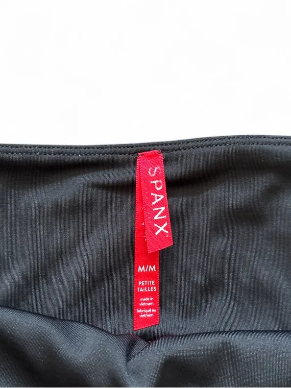 Spanx Faux Leather Moto Leggings Black Compression Shaping Women’s Size Medium - Image 6