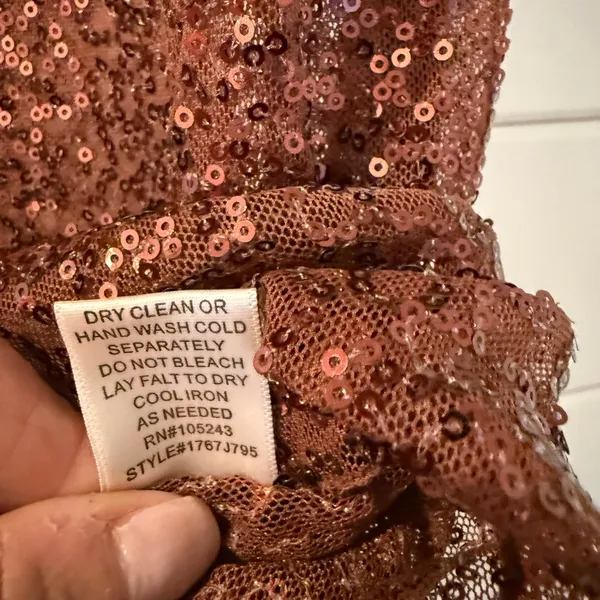 happening in the present Sequin Camisole Tank in Copper - Image 3
