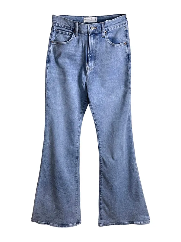 Abercrombie & Fitch The Flare Ultra High Rise Blue Denim Jeans Size 29/8R - Image 2