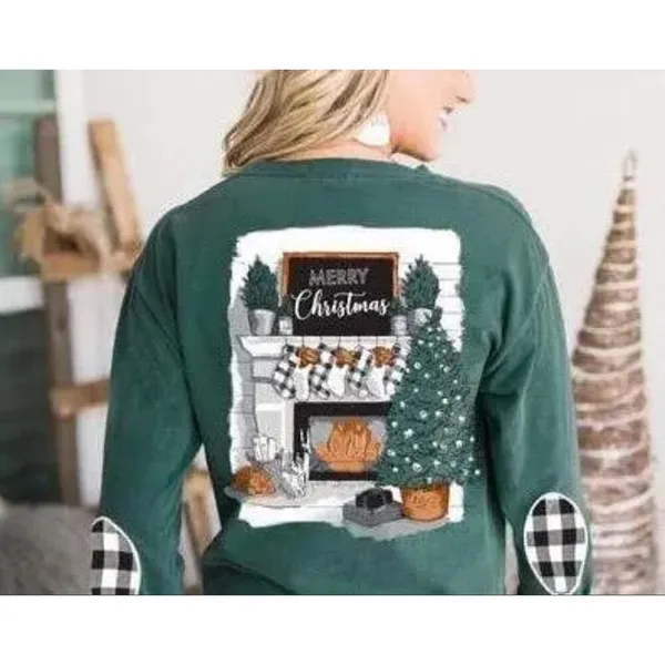 Gameday Couture "I'll Be Home" Holiday Elbow Patch‎ Shirt Women's XXL NWOT - Image 11