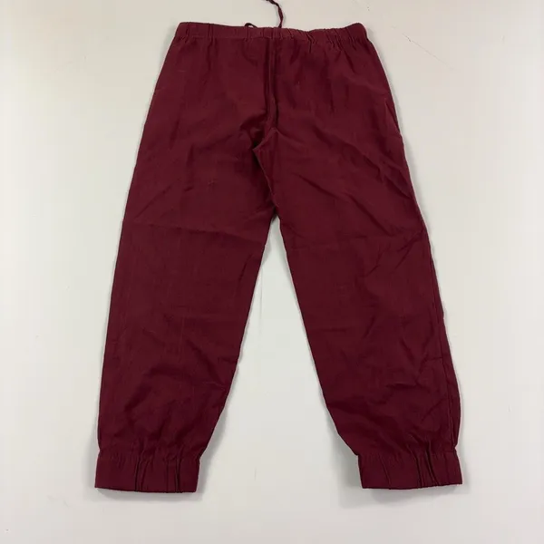 Madewell Pants Womens M Red Twill Relaxed Jogger Elastic Waist Cuffed Pockets - Image 2