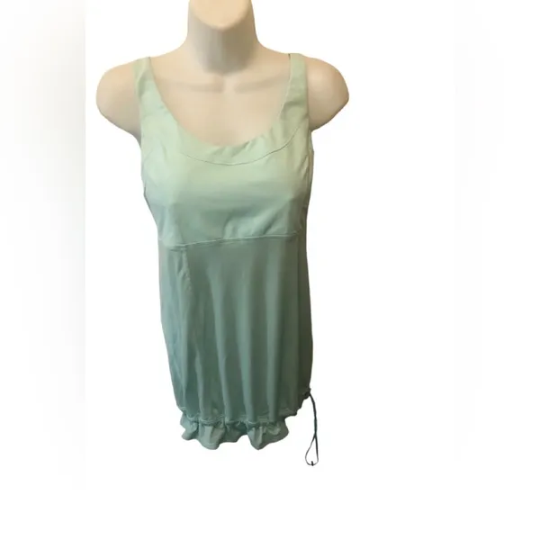 Lululemon Athletica Drawstring Flow Y Tank Size 8 Mint Green Active Yoga - Image 2