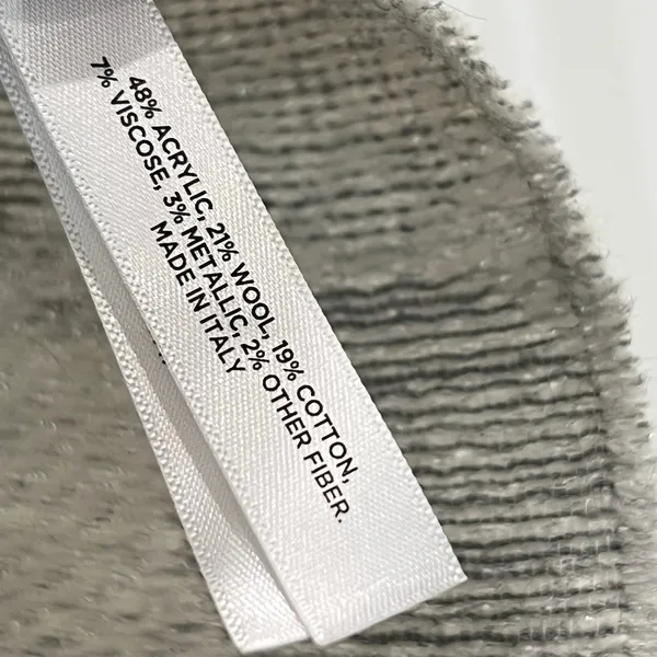 Talbots Scarf Metallic Gray Silver Snowflakes Wool Blend 70" x 20" - Image 10
