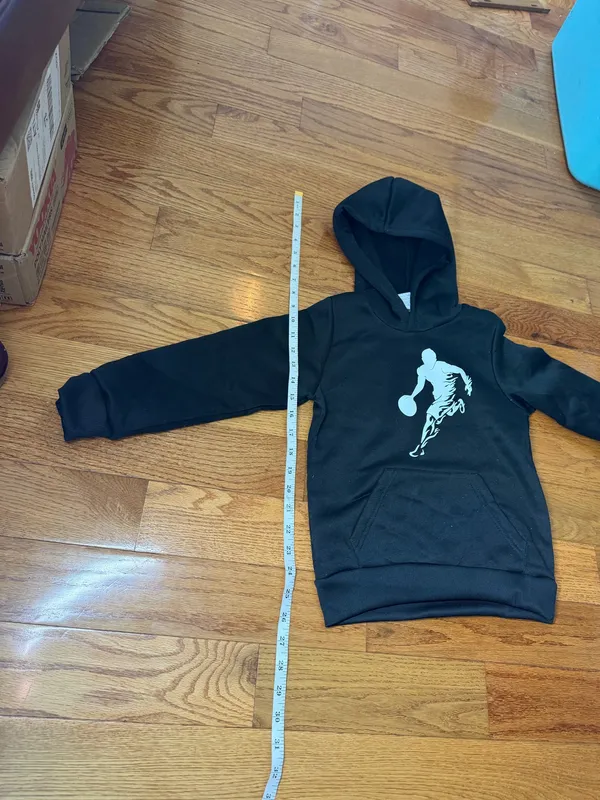 Boys Black Pants and Hoodie jacket - Image 2