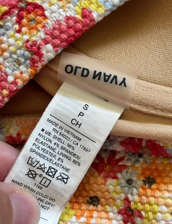Old Navy Floral Bikini Set Pink Orange - Image 3
