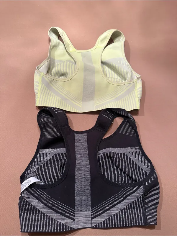 Nike fly knit sports bra- Sports Bras — Black & Light Yellow- sold together - Image 4