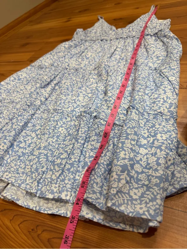 Altar'd State Aubrey Floral Mini Dress NWT Blue White Smocked Tiered XL - Image 13