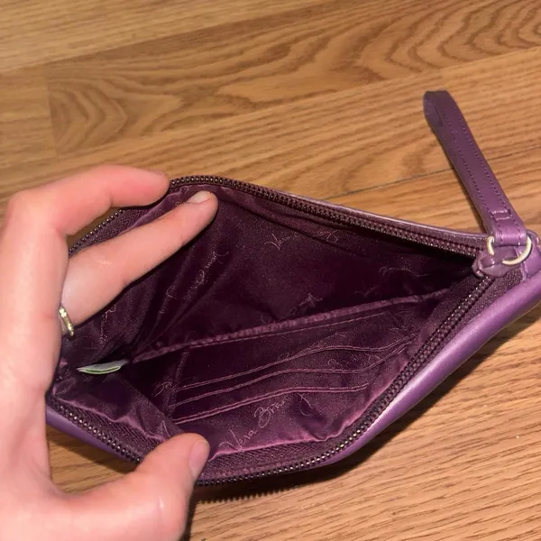 Vera Bradley Leather Plum Studs Tassel Wristlet - Image 6