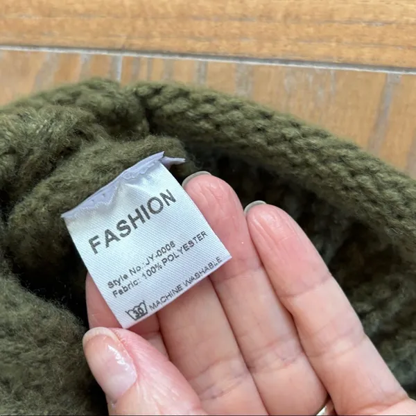 Olive Green Gold Button Sweater Vest - Image 2