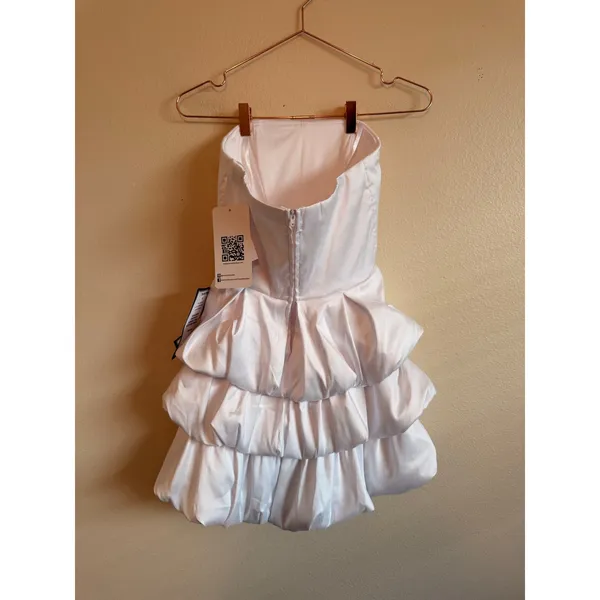 Emerald Sundae Dress Women Small White Strapless Bubble Tiered JZF5670 Party - Image 5