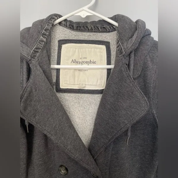 Abercrombie & Fitch Charcoal Hooded Y2K Jacket - Image 3