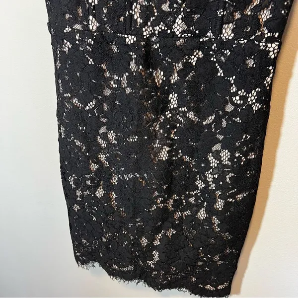 Lulu's‎ Black Floral Lace Mini Dress Keep It Social XS - Image 4