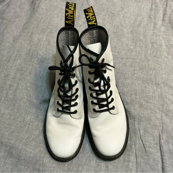 Dr. Martens Zavala Combat Boots in White Size 9 - Image 3