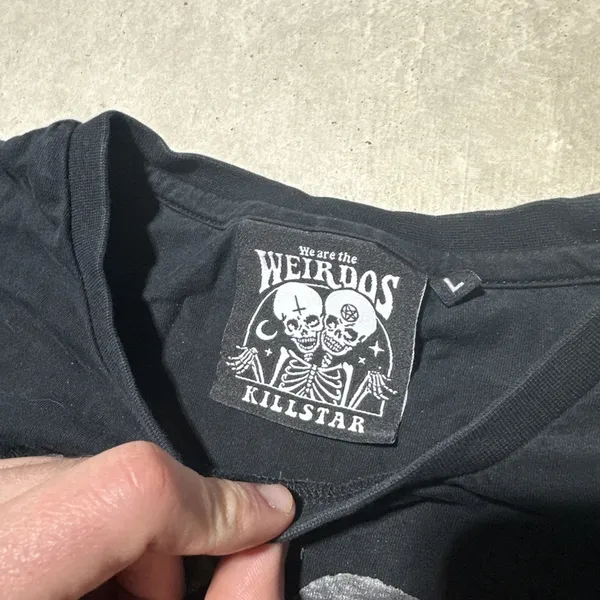 Killstar T Shirt Womens L We Are The Weirdos Black Pullover Gothic Emo Crew Neck - Image 5