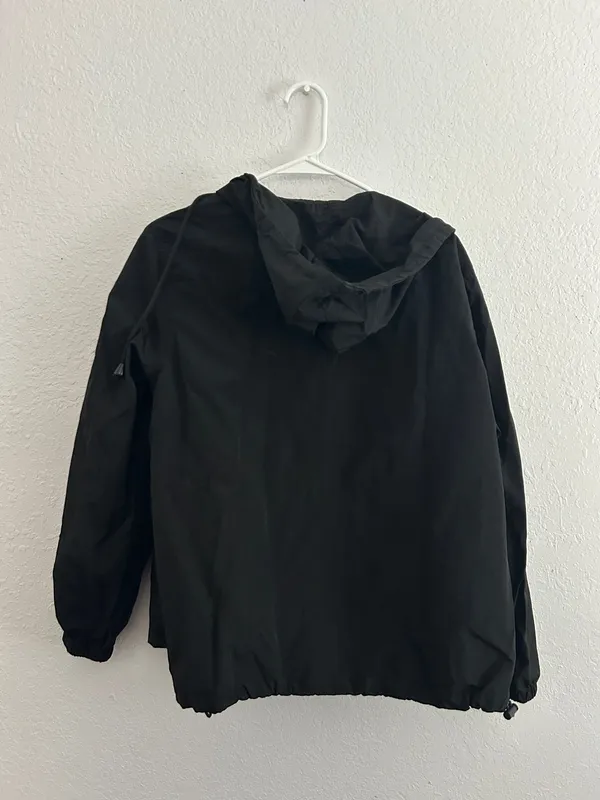 John Galt Black Lightweight Windbreaker Jacket - Image 5