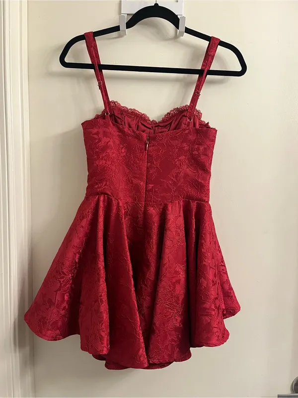 Babyboo Emelie Playsuit Mini Dress in Red Size Small - Image 5